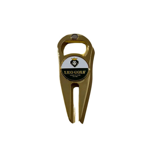 Golden Magnetic Divot Repair Tool With Ball Marker Leo Golf Co.