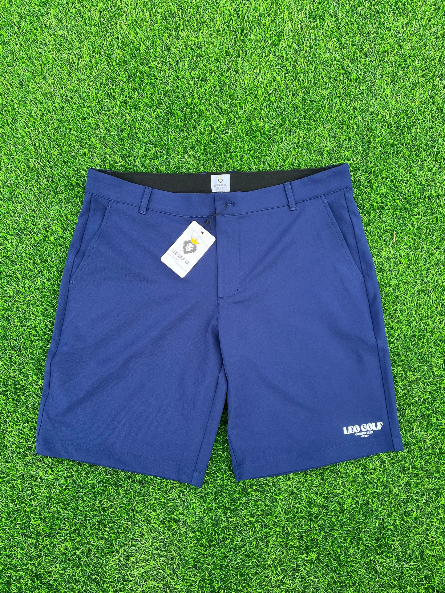 Navy Stretch Cooling Golf Short Leo Golf Co.