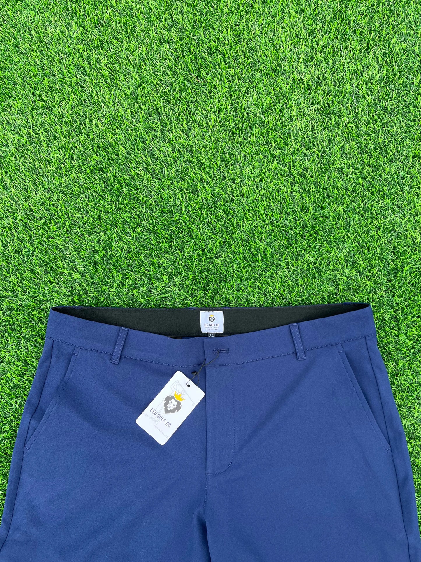 Navy Stretch Cooling Golf Short Leo Golf Co.