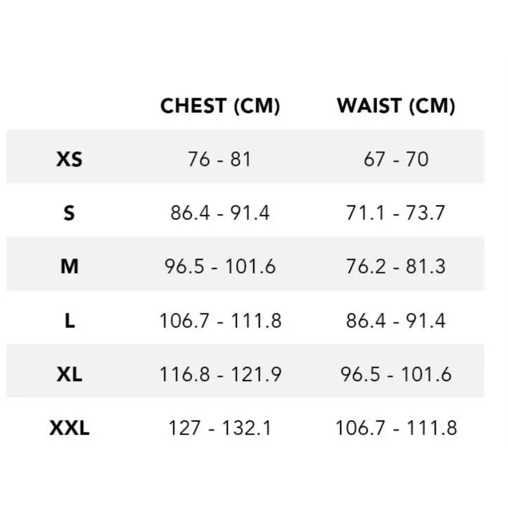 golf polo shirt size chart